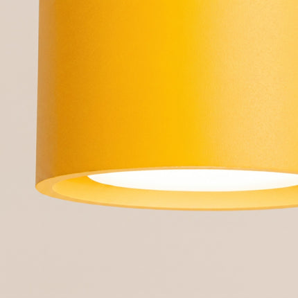 Plafonnier Pastille jaune ambré, vue de détail