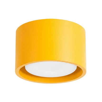 Plafonnier Pastille jaune ambré, packshot sur fond blanc
