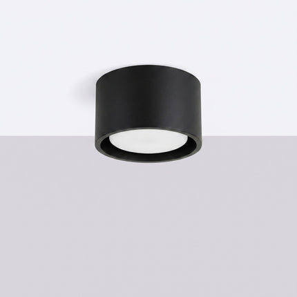 Plafonnier Pastille noir, vue en situation