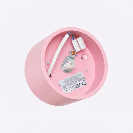 Plafonnier Pastille rose poudré, détail de la finition