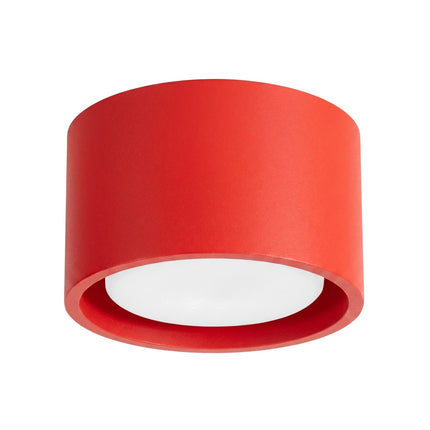 Plafonnier Pastille rouge vif, packshot sur fond blanc