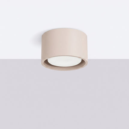 Plafonnier Pastille taupe, vue en situation