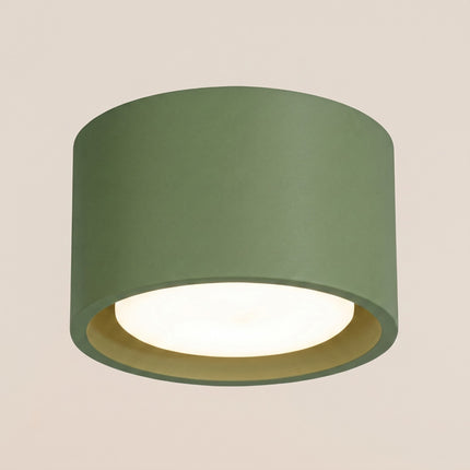 Plafonnier Pastille vert olive, vue de détail