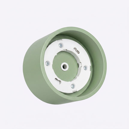 Plafonnier Pastille vert sauge, vue sur fond coloré