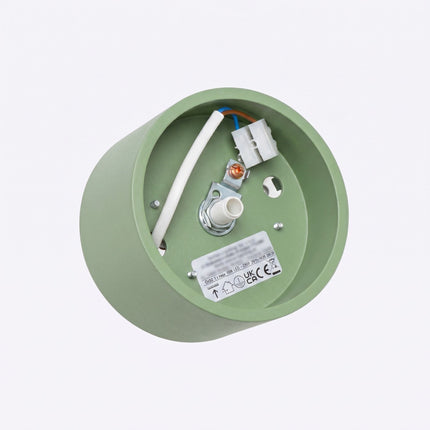 Plafonnier Pastille vert sauge, détail de la finition