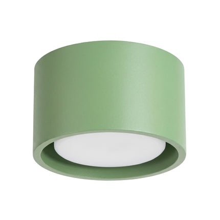 Plafonnier Pastille vert sauge, packshot sur fond blanc