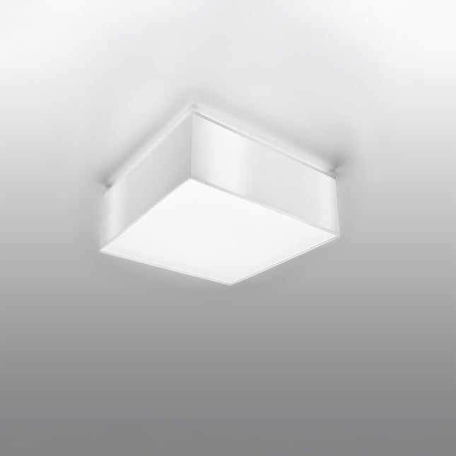 Plafonnier Plateforme carré 25 blanc au plafond d'un salon