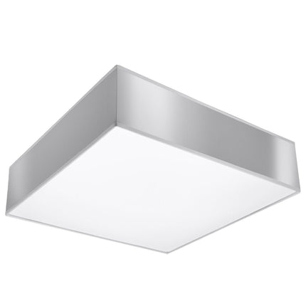 Plafonnier Plateforme carré 35 gris en PVC sur fond neutre