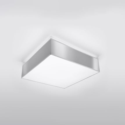 Plafonnier Plateforme carré 35 gris au plafond d'un salon