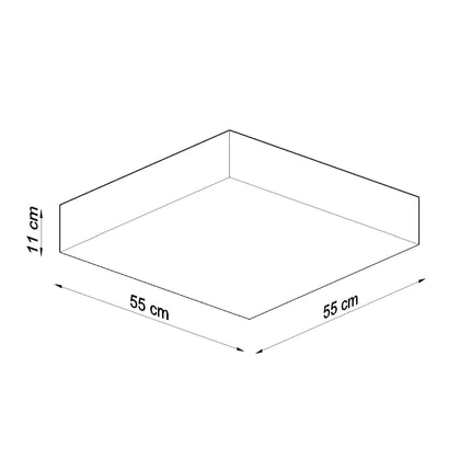 Plafonnier Plateforme carré 45 blanc dans une entrée