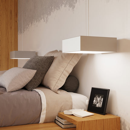 Plafonnier Plateforme carré 45 gris vu de dessous