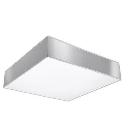 Plafonnier Plateforme carré 45 gris en PVC sur fond neutre
