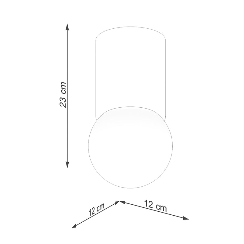 Dimensions [EXP] Plafonnier Pure Cylindrique en Bois Naturel