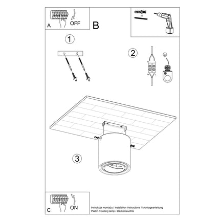 Instructions de montage du plafonnier Solide Chic en béton
