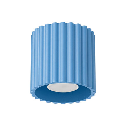Plafonnier spot Aura bleu azur, packshot sur fond blanc