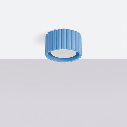 Plafonnier spot Aura bleu azur, vue en situation