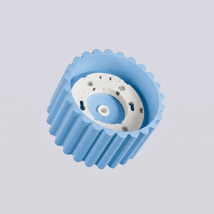 Plafonnier spot Aura bleu azur, packshot de trois quarts