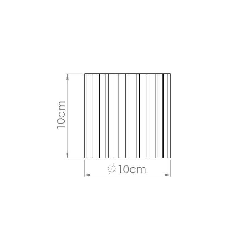 Dimensions Plafonnier Spot Aura Aluminium Cannelé Brun Chocolat (GU10)