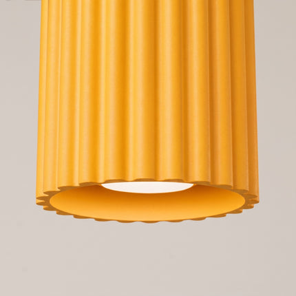 Plafonnier Spot Aura Aluminium Cannelé Jaune Ambré (GU10), vue de détail