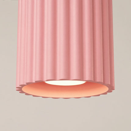 Plafonnier Spot Aura Aluminium Cannelé Rose Poudré (GU10), vue de détail