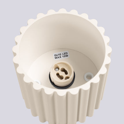 Intérieur du plafonnier spot Aura beige avec douille GU10 LED 10 W