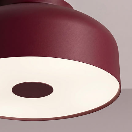 plafonnier tambour 30 cm bordeaux à 4 lumières, vue de détail