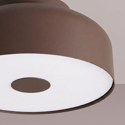 Plafonnier Tambour 30 cm Brun Chocolat à 4 Lumières, vue de détail
