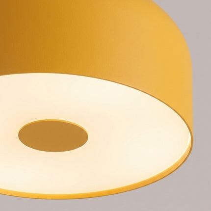 Plafonnier Tambour 30 cm Jaune Ambré à 4 Lumières, vue de détail