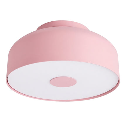 plafonnier tambour 30 cm rose poudré à 4 lumières, packshot sur fond blanc