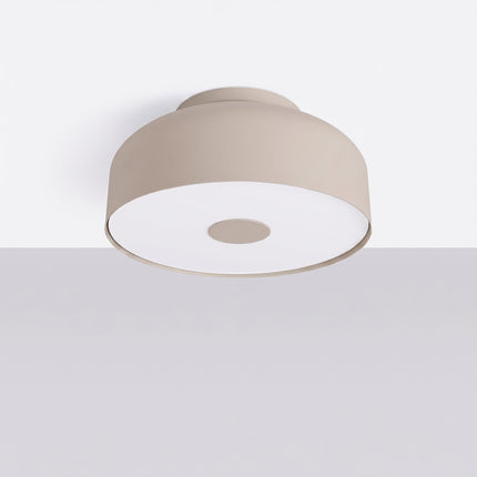 Plafonnier Tambour 30 cm Taupe à 4 Lumières, vue en situation