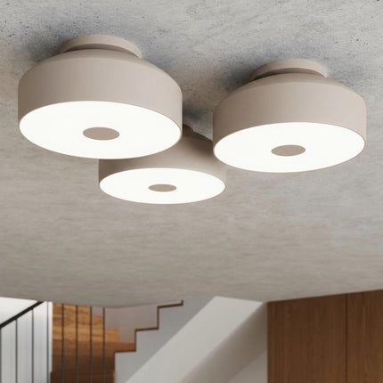 Plafonnier Tambour 30 cm Taupe à 4 Lumières, mise en situation 3