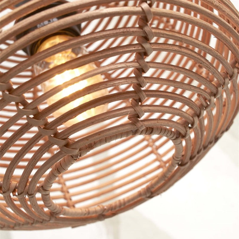 Dimensions Plafonnier Tanami Rotin Tressé Naturel 25 cm