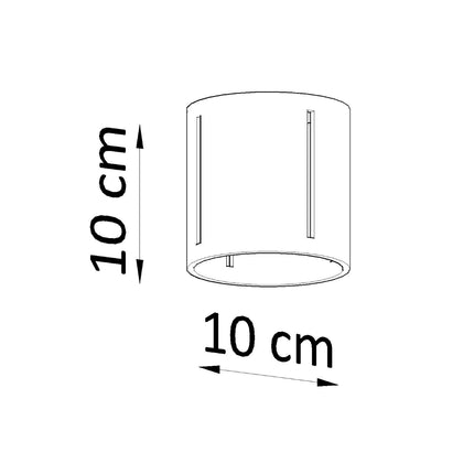 Plafonnier Tasse Nordique gris en aluminium sur fond neutre