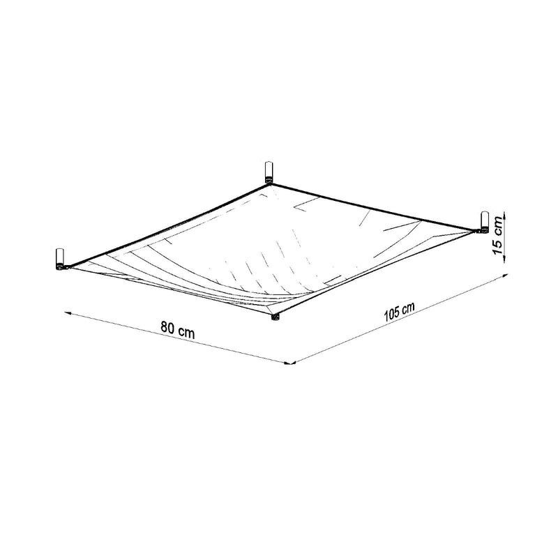 Dimensions Plafonnier en Tissu Tendu Blanc 105 x 80 cm