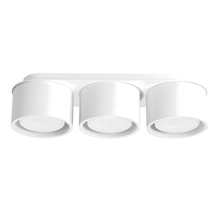 Plafonnier triple Pastille blanc, packshot sur fond blanc
