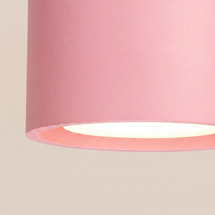 Plafonnier Triple Pastille en Aluminium Rose Poudré (GX53), vue de détail