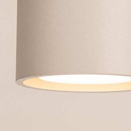 Plafonnier triple Pastille taupe, vue de détail