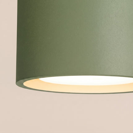Plafonnier Triple Pastille en Aluminium Vert Olive (GX53), vue de détail