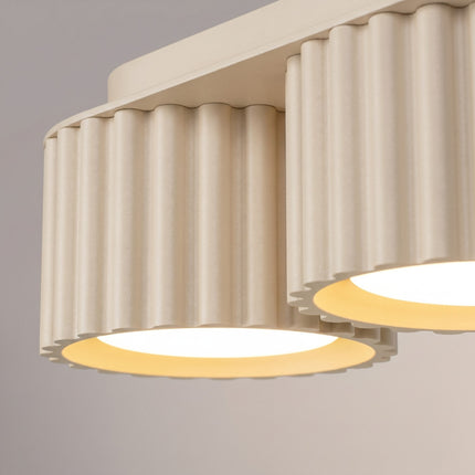 Plafonnier triple spot Aura beige, vue de détail