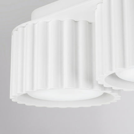 Plafonnier triple spot Aura blanc, packshot de trois quarts