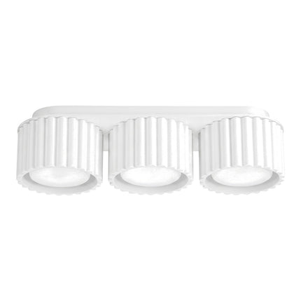 Plafonnier triple spot Aura blanc, packshot sur fond blanc