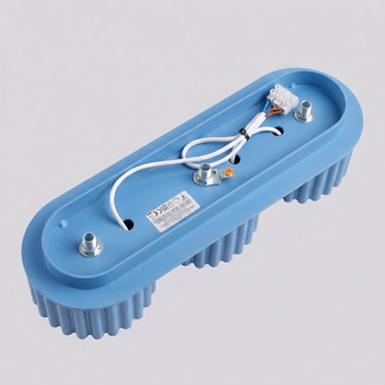 Plafonnier Triple Spot Aura Aluminium Cannelé Bleu Azur (GX53), détail de la finition