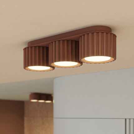 Plafonnier triple spot Aura moka, intérieur contemporain