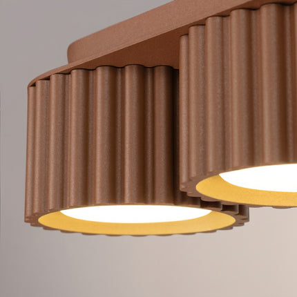 Plafonnier triple spot Aura moka, vue de détail