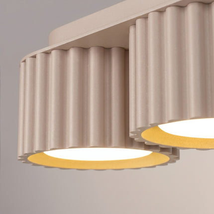 Plafonnier triple spot Aura taupe, vue de détail