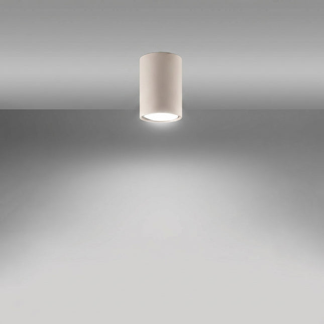 Tube ceiling light 10 steel beige, spotlight GU10 ceiling, light on