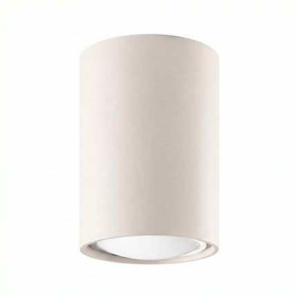 Plafonnier Tube 10 Acier Beige, Spot Plafond GU10, packshot sur fond blanc