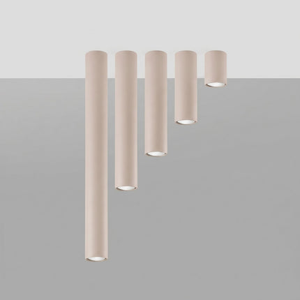 Plafonnier Tube 10 taupe, vue de détail