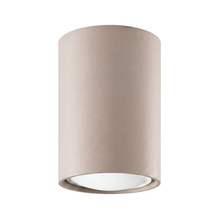 Plafonnier Tube 10 taupe, packshot sur fond blanc