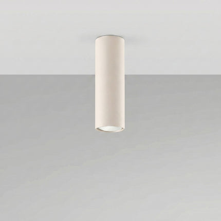 Plafonnier Tube 20 Acier Beige, Spot Plafond GU10, vue en situation
